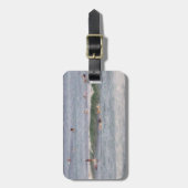 Waikiki荷物のラベルのハワイのサーファー ラゲッジタグ (正面縦)