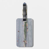 Waikiki荷物のラベルのハワイのサーファー ラゲッジタグ (裏面縦)