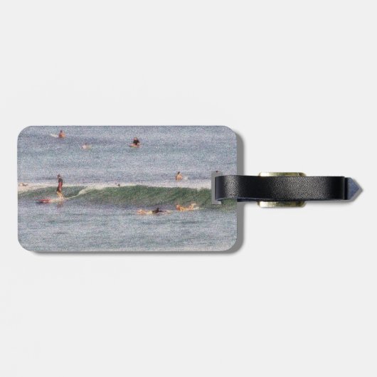 Waikiki荷物のラベルのハワイのサーファー ラゲッジタグ (裏面横)