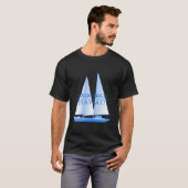 Waikiki Beach Hawaii Nautical Sailing Sailor Tシャツ (正面フル)