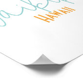 Waikiki Hawaii Souvenir ポスター (角)