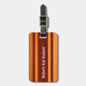 Waikokosのハワイのフェイクな木製のサーフボードのモノグラム ラゲッジタグ (正面縦)