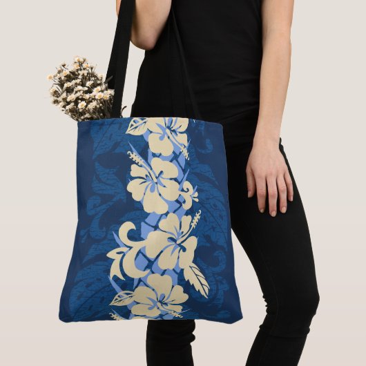 Waikoloaのハワイのハイビスカスの花のビーチのバッグ トートバッグ (クローズアップ)