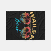 Wailea Beach Hawaii Men Women Souvenir Surfboard  フリースブランケット (正面(横))