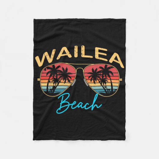 Wailea Beach Hawaii Men Women Souvenir Surfboard  フリースブランケット (正面)