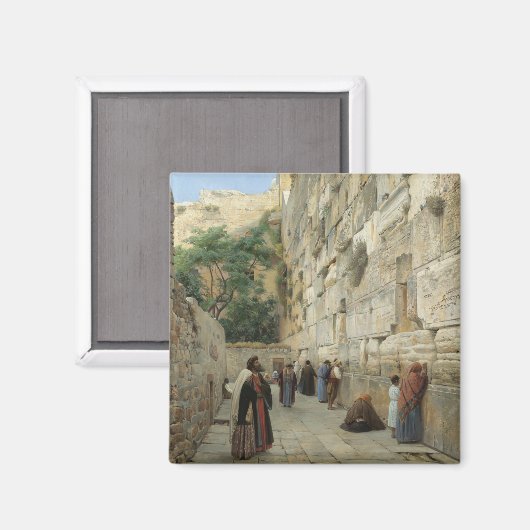 Wailing Wall by Gustav Bauernfeind マグネット (正面/裏面)