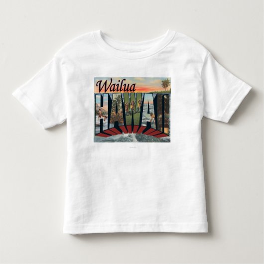 WailuaのHawaiiLargeの手紙ScenesWailua、HI トドラーTシャツ (正面)