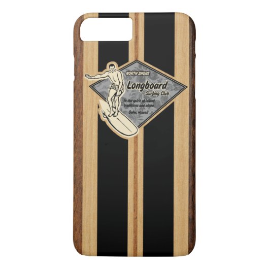 Waimeaのサーフボードのハワイのフェイクな木 Case-Mate iPhoneケース (裏面)