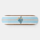 Waimea湾のヴィンテージの波のスケートボード スケートボード (横)