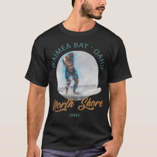 Waimea Bay North Shore Hawaii Vintage Surfing Tシャツ