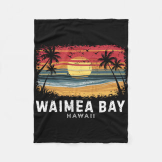 Waimea Y Hawaii Surfboard Beach  フリースブランケット