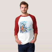 Wainuiのビーチ、ニュージーランド Tシャツ (正面フル)