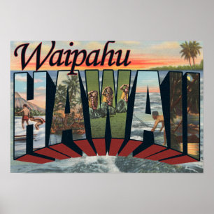 Waipahu、ハワイ-大きい手紙場面 ポスター