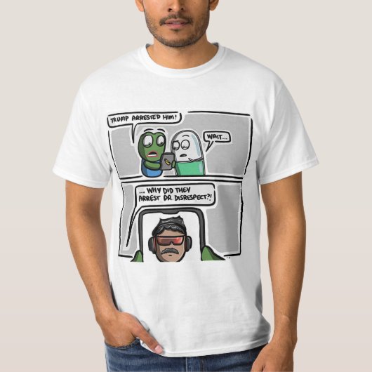 “Wait… Dr Disrespect Arrested? Funny Meme” T-Shirt Tシャツ (正面)