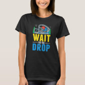 Wait for the drop Amusement Park Roller Coaster Tシャツ (正面)