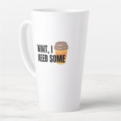 Wait, I Need Coffee – Funny Coffee Cup Quote Desig カフェラテマグ (左アングル)