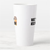 Wait, I Need Coffee – Funny Coffee Cup Quote Desig カフェラテマグ (正面)