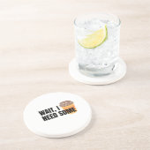 Wait, I Need Coffee – Funny Coffee Cup Quote Desig コースター (側面)