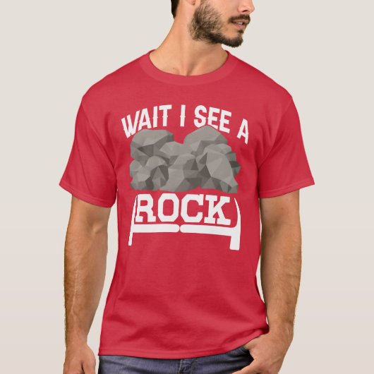 Wait I See A Rock Geologist Stone Geology Job vint Tシャツ (正面)