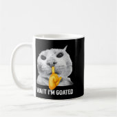 Wait I'm Goated Cat Silly Cats Meme Costume Men Wo コーヒーマグカップ (左)