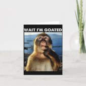 Wait I'm Goated Funny Thinking Monkey Meme Brainro カード (正面)