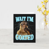 Wait I'm Goated Funny Thinking Monkey Meme Brainro カード (黄色い花)
