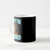 Wait I'm Goated Funny Thinking Monkey Meme Brainro コーヒーマグカップ (正面左)