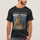 Wait I'm Goated Funny Thinking Monkey Meme Gen Z H Tシャツ (正面)