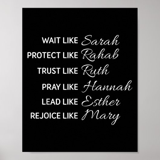 Wait Like Sarah Protect Like Rehab Trust Like Ruth ポスター (正面)