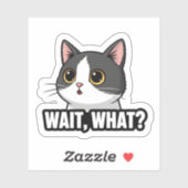 Wait, What? メメ猫 | 笑える猫のリアクション シール (シート)