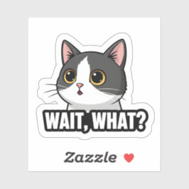 Wait, What? メメ猫 | 笑える猫のリアクション  シール