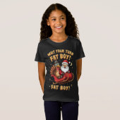 🎅🦃Wait Your Turn Fat Boy! Funny Turkey vs Santa  Tシャツ (正面フル)