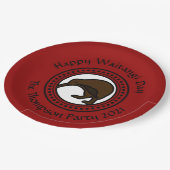 Waitangi Dayで文字New Zealand Large 9"を編集 ペーパープレート (アングル)