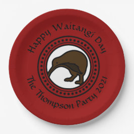 Waitangi Dayで文字New Zealand Large 9"を編集 ペーパープレート