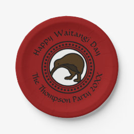 Waitangi Dayで文字New Zealand Small 7"を編集 ペーパープレート