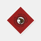 Waitangi Day編集できる文字ニュージーランドスモール スタンダードカクテルナプキン (角)