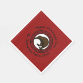 Waitangi Day Can Edit文字New Zealand Medium スタンダードランチョンナプキン (角)