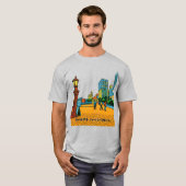 Waitematā Harbourfront Pop Art Auckland T-Shirt Tシャツ (正面フル)