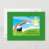 Waiting at Rainbow Bridgeピットブル ポストカード (正面/裏面)