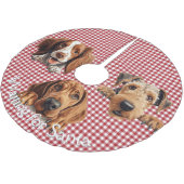 Waiting for Santa Dogs ブラッシュドポリエステルツリースカート (アングル)