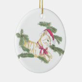 Waiting for Santa kitty セラミックオーナメント (右)