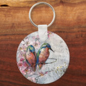Waiting For Supper Kingfisher Bird     キーホルダー (裏面)