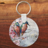 Waiting For Supper Kingfisher Bird     キーホルダー (正面)