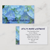 Waiting for Your Call Business Cards Blueフローラ 名刺 (正面/裏面)