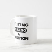Waiting Is Also A Position — Trader Mug Design コーヒーマグカップ (正面左)