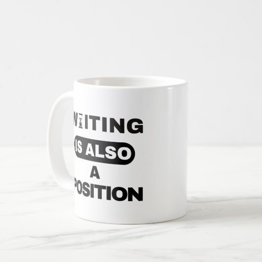 Waiting Is Also A Position — Trader Mug Design コーヒーマグカップ (正面左)