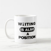 Waiting Is Also A Position — Trader Mug Design コーヒーマグカップ (左)