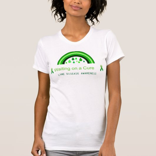 Waiting on a Cure Lyme Disease認識度シャツ Tシャツ (正面)