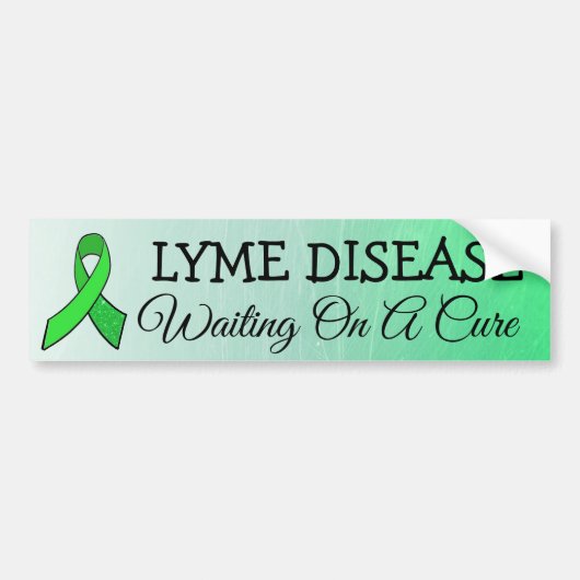 Waiting on a Cure, Lyme Disease認識度リボン バンパーステッカー (正面)