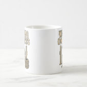 Waiting On Parts Funny Skeleton Auto Mechanic コーヒーマグカップ (中央)